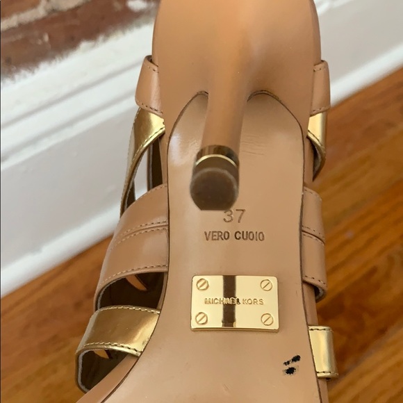 Michael Kors Collection Caged Peep Toe Pumps Sz 37 - Picture 8 of 9